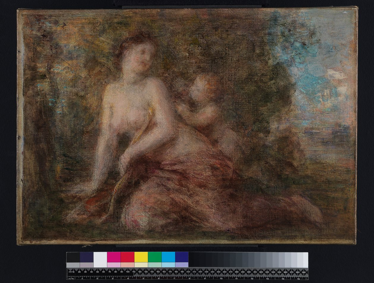 Venuše a Amor, před rokem 1904 (olej na plátně) od Henri (attr. to) Fantin Latour