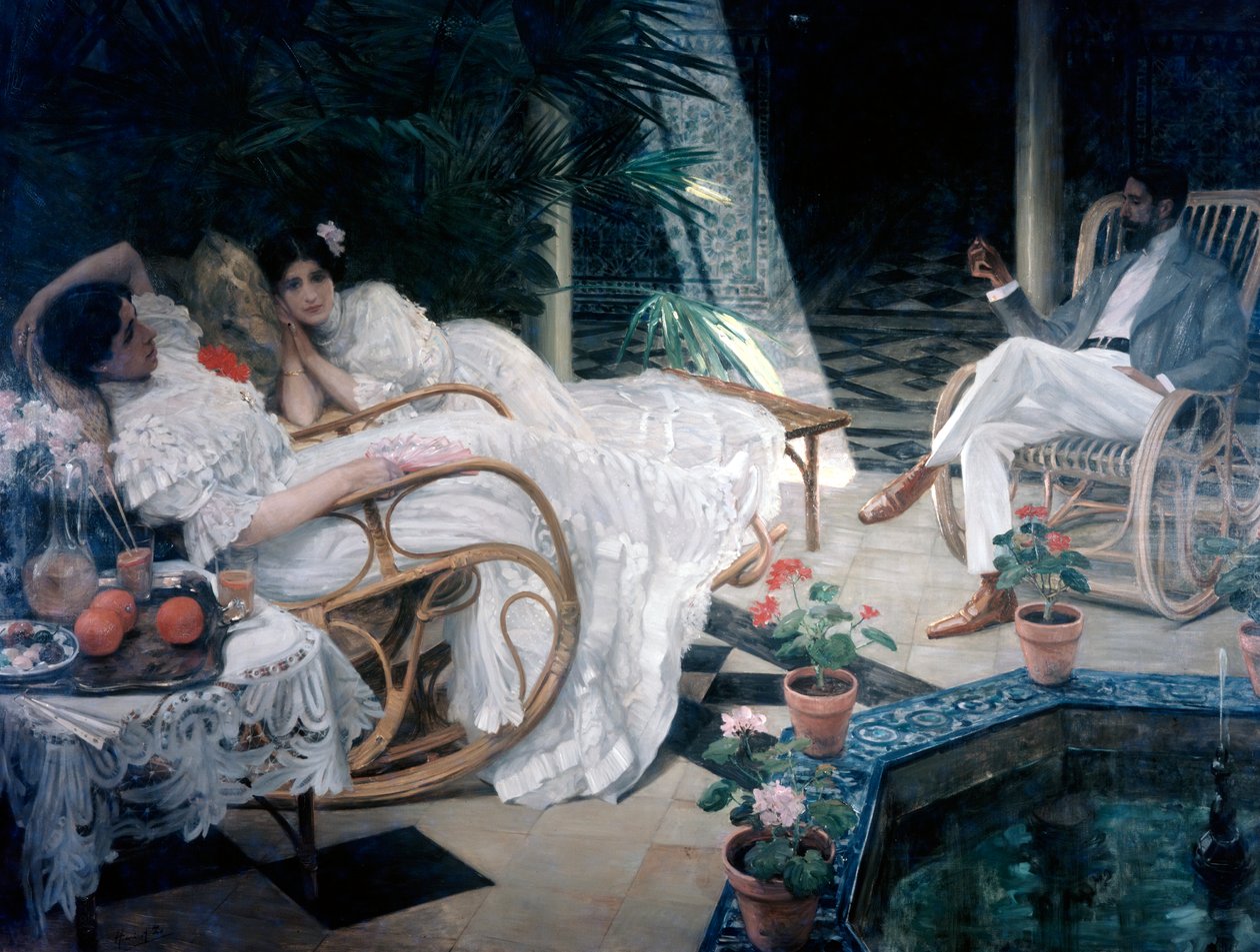 "The Patio", 19. století. od Henri Achillo Zo