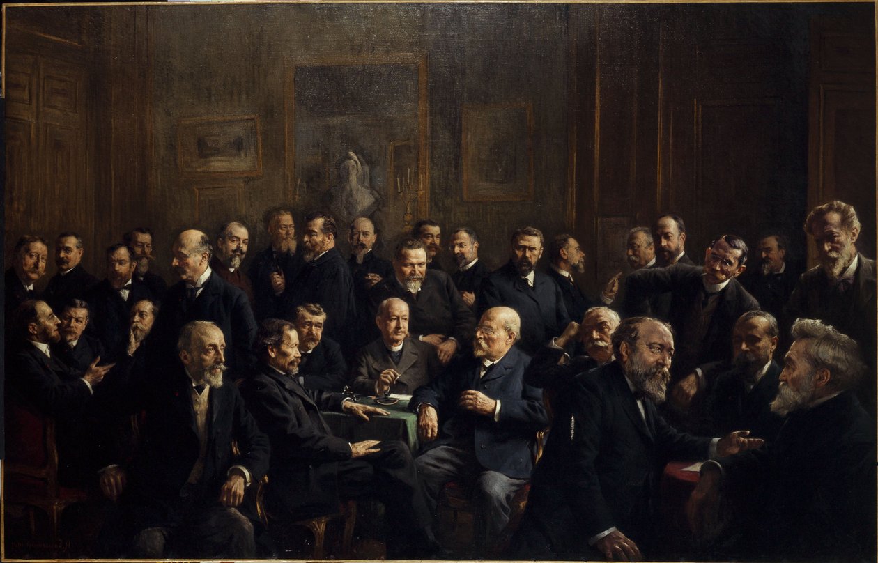 Společný portrét členů Asociace francouzských republikánských novinářů od Henri Adolphe Laissement