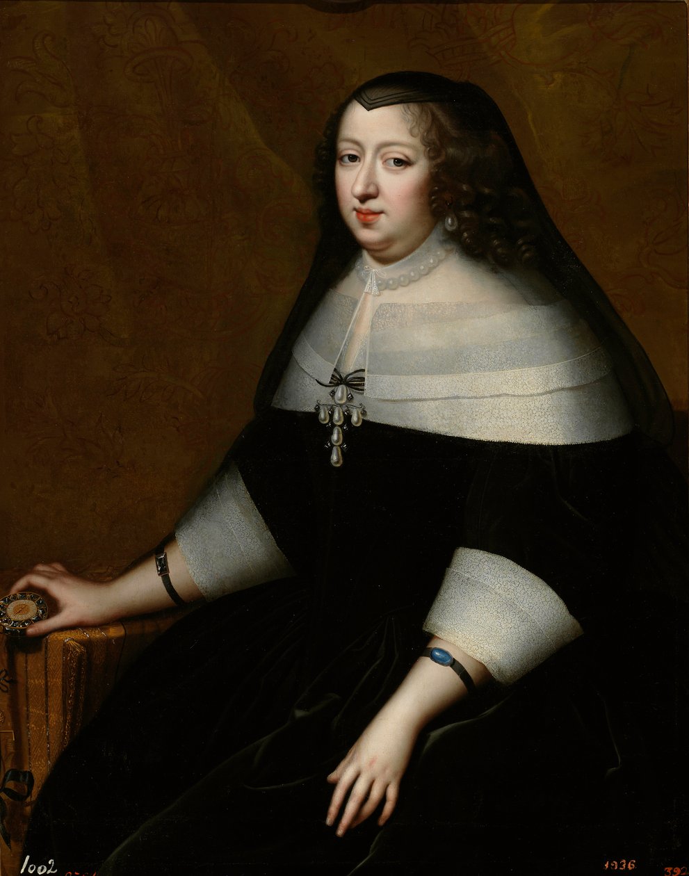 Portrét Anny Rakouské (Rakousko) (1601-1666) - Henri Beaubrun (1603-1677), cca 1659 - Olej na plátně od Henri Beaubrun