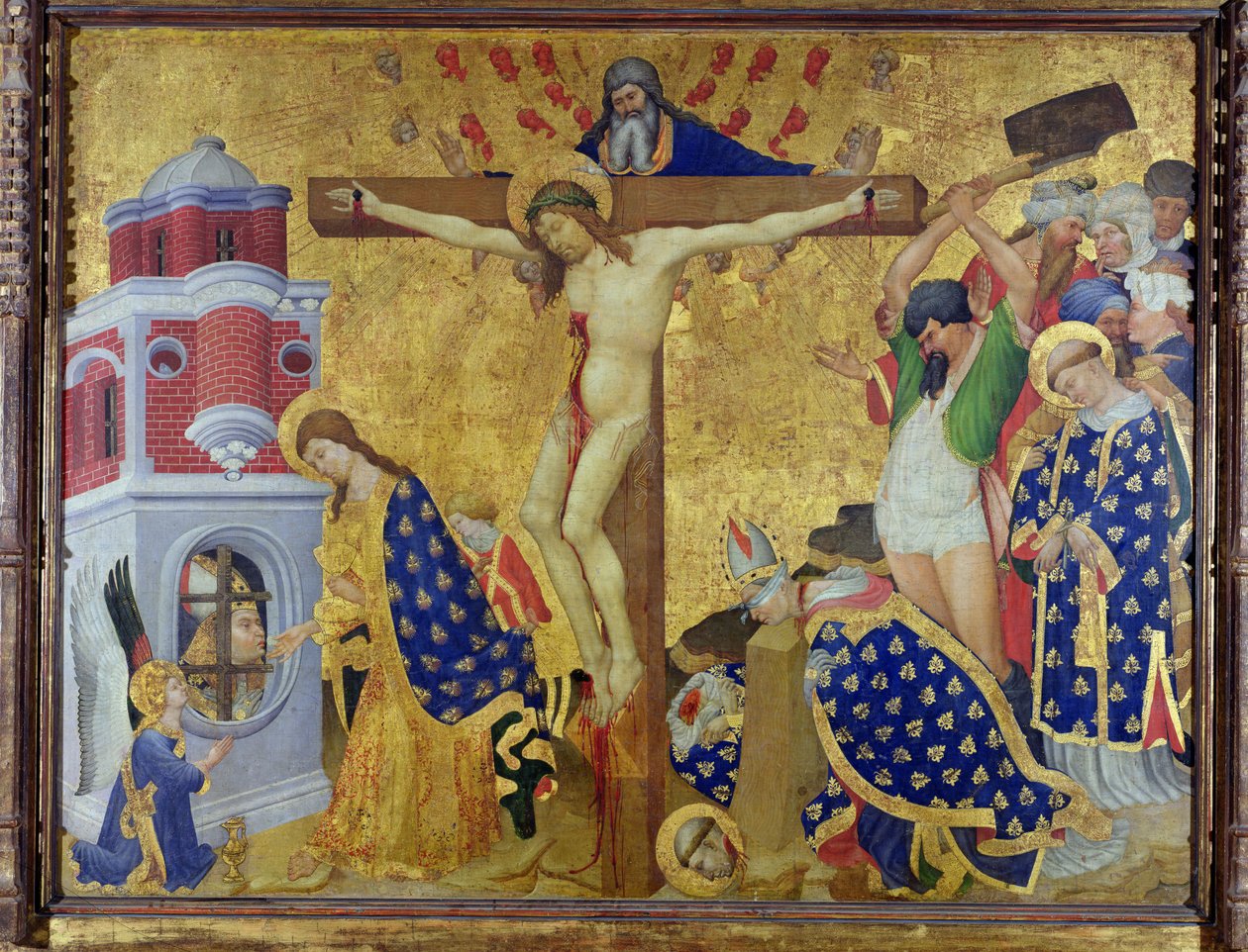 Oltář sv. Denise, dokončený v roce 1416 pro kostel Chartreuse of Champnol (olej na plátně na desce) od Henri Bellechose