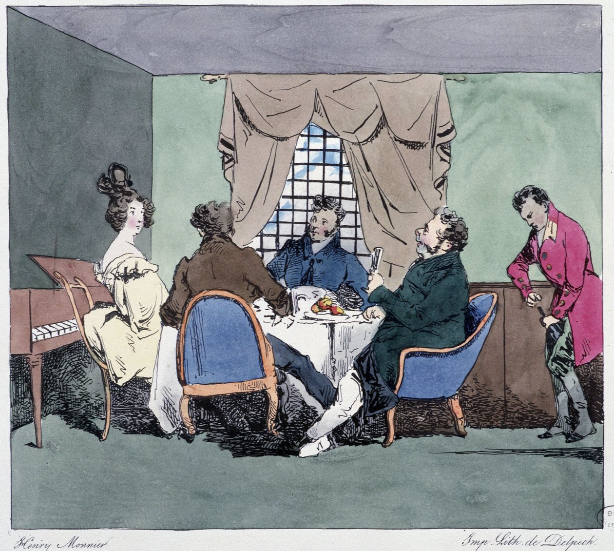 Bankroty – v „“Předtím a dnes““ od Henriho Monniera, ed. Delpech, Paříž od Henri Bonaventure Monnier