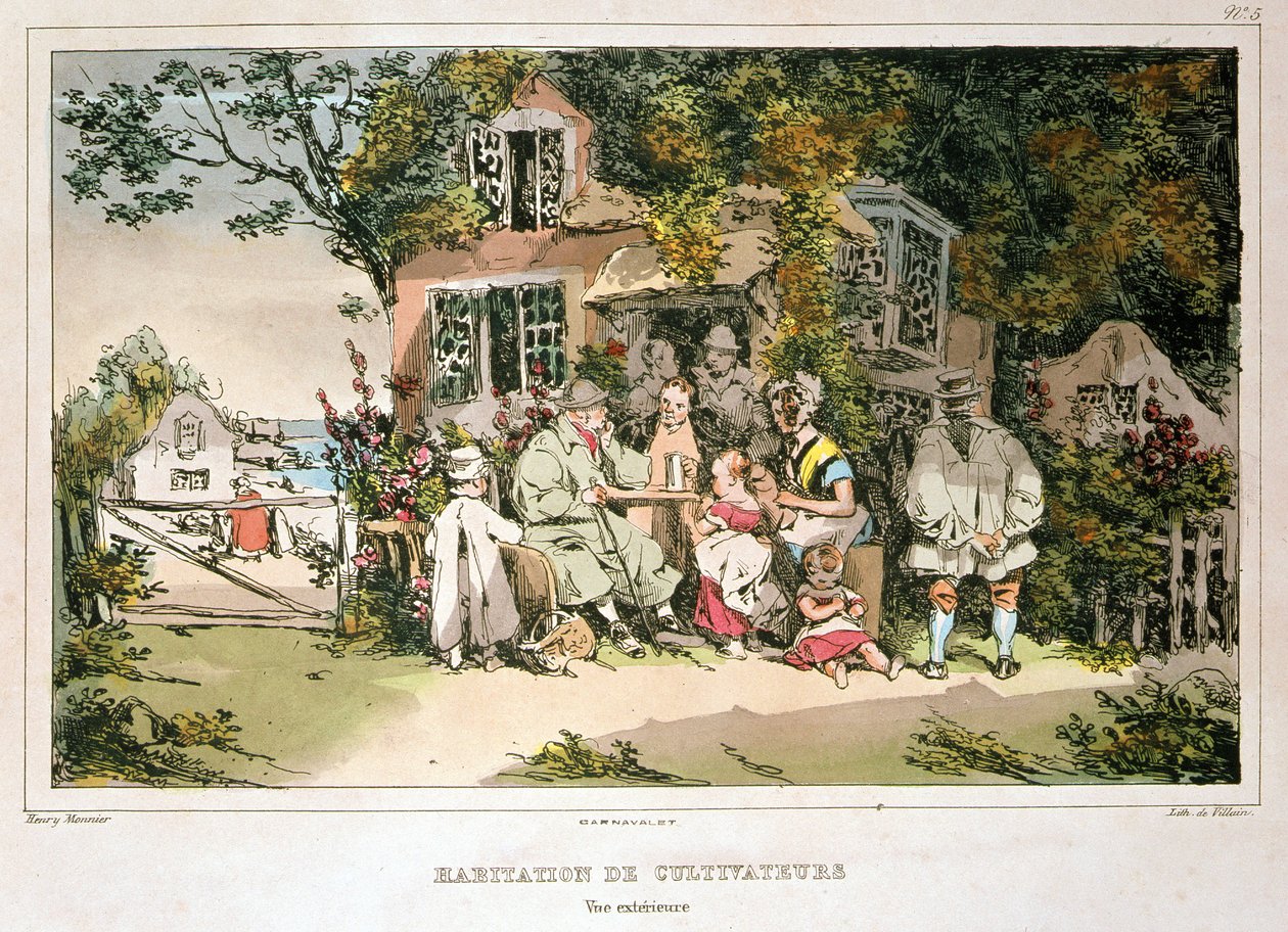Farmers house od Monniera, deb. 19. století od Henri Bonaventure Monnier