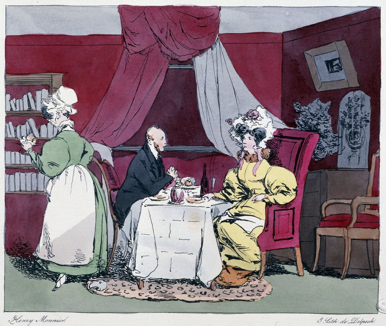 Lékař v 19. století - v „“ Dříve a dnes“ od Henriho Monniera, ed. Delpech, Paříž od Henri Bonaventure Monnier