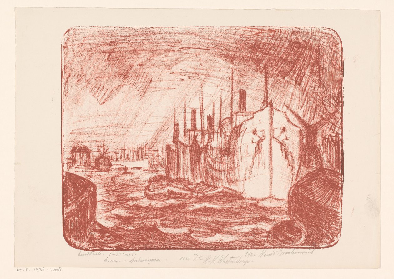 Port of Antwerp (původní název na objektu) od Henri Braakensiek (signed by artist)