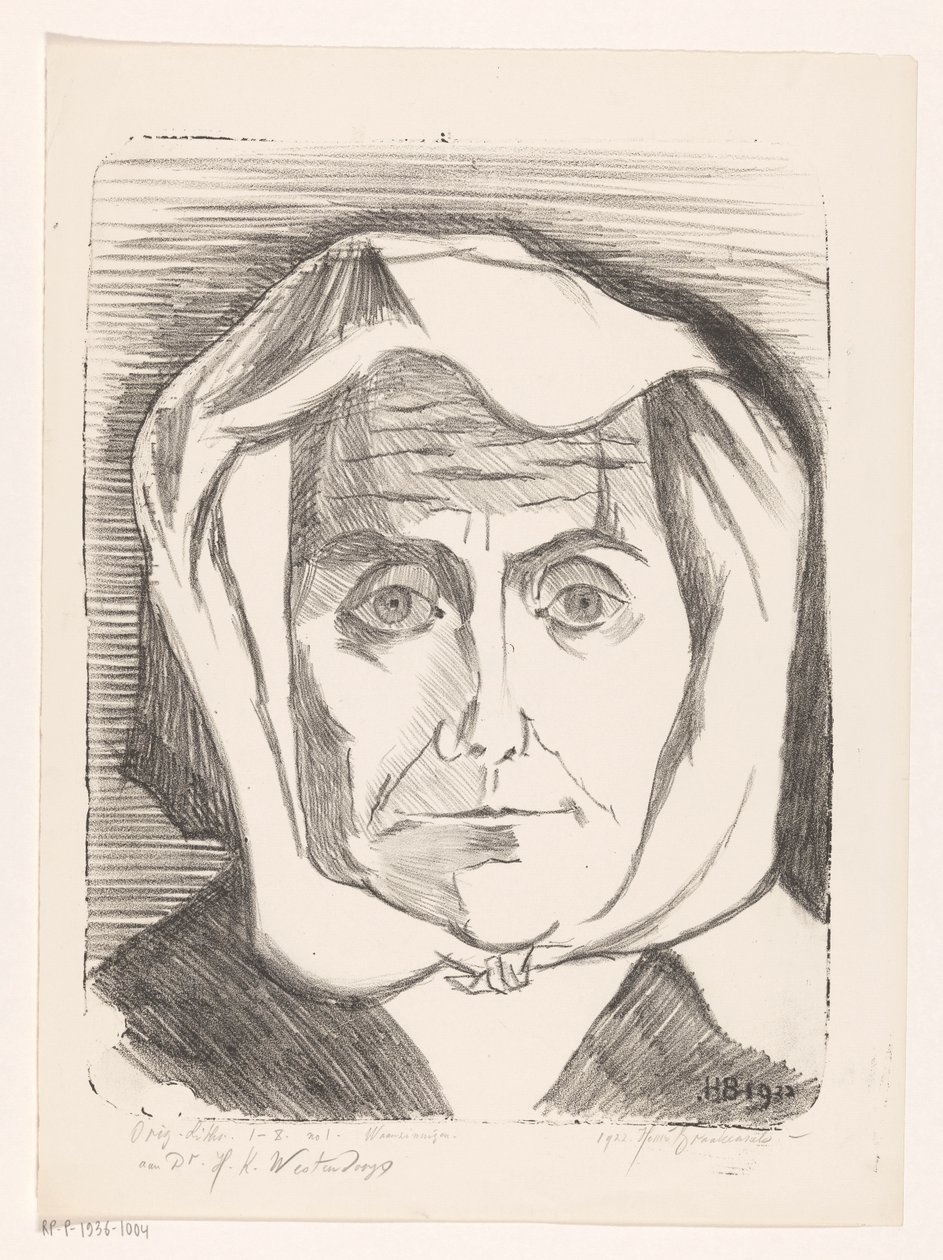 Portrét neznámé ženy Insane (původní název série na objektu) od Henri Braakensiek (signed by artist)