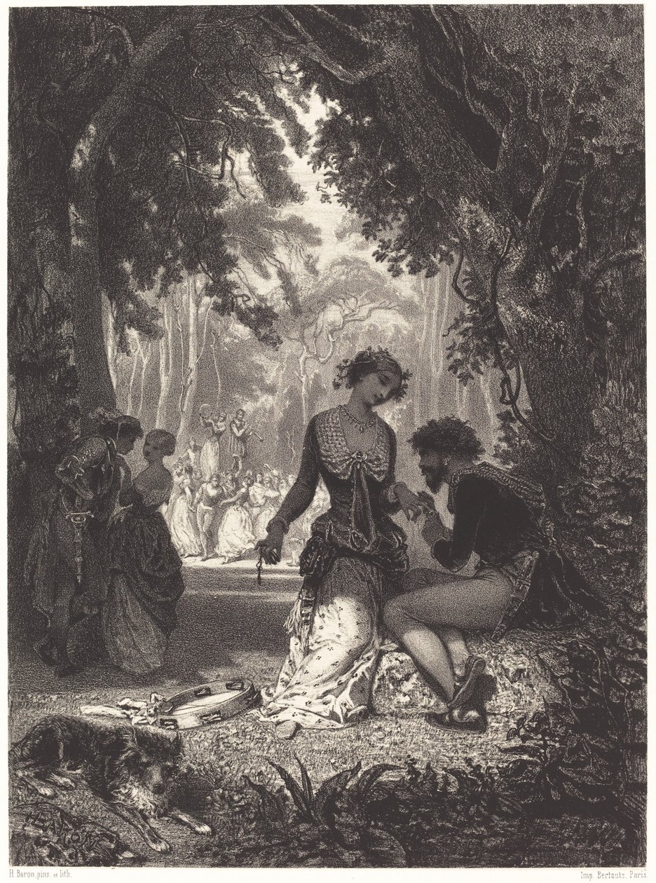 Italští tanečníci od Henri Charles Antoine Baron