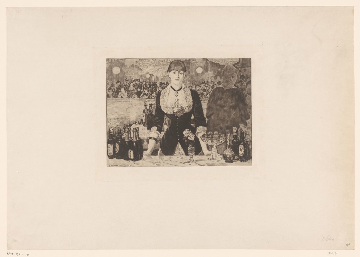 Bar ve Folies-Bergère od Henri Charles Guérard