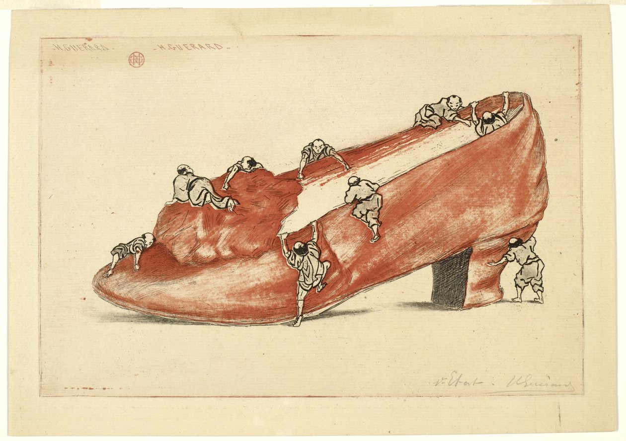 The Assault of the Shoe, 1888 od Henri Charles Guérard
