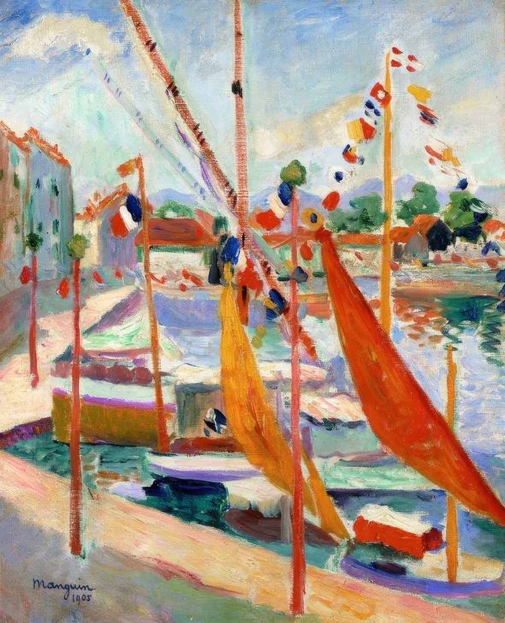 14. července v St. Tropez od Henri Charles Manguin