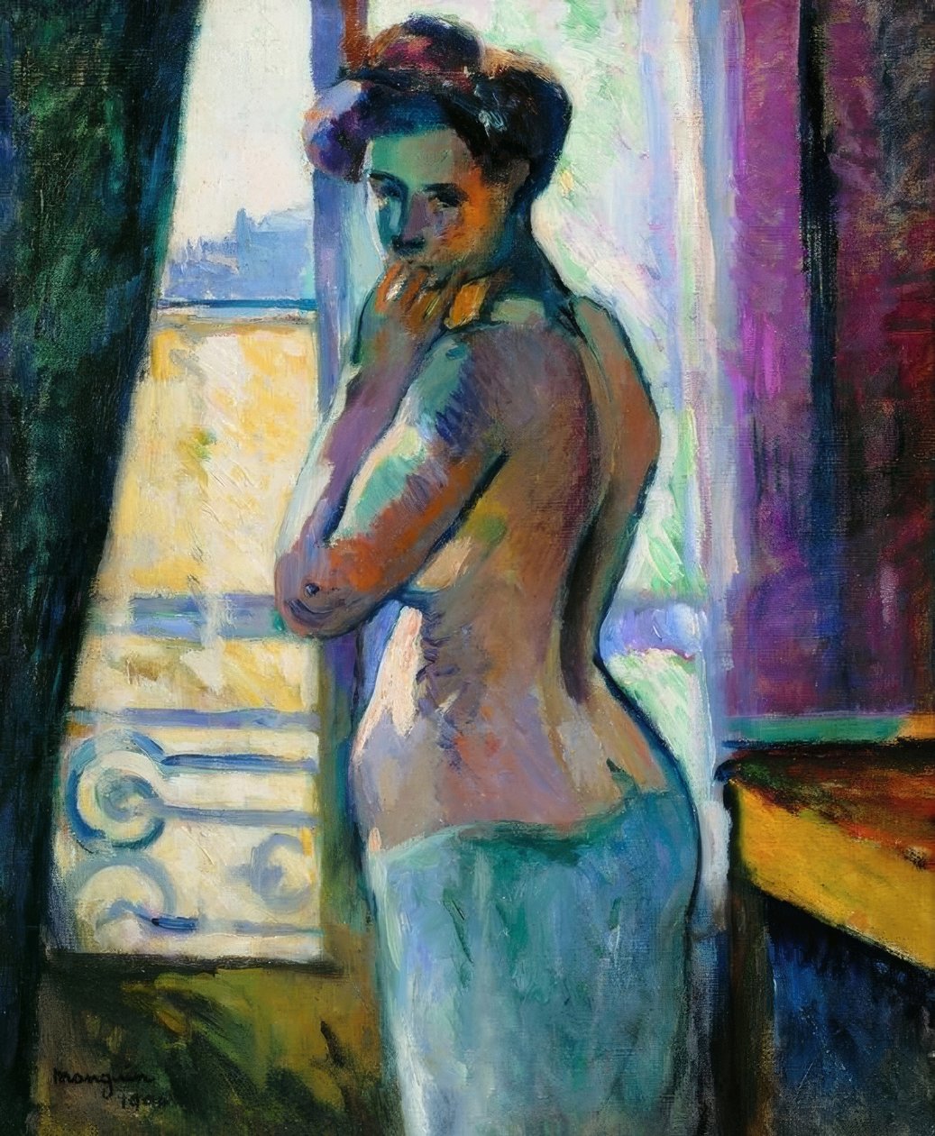 Před oknem, rue Boursault od Henri Charles Manguin