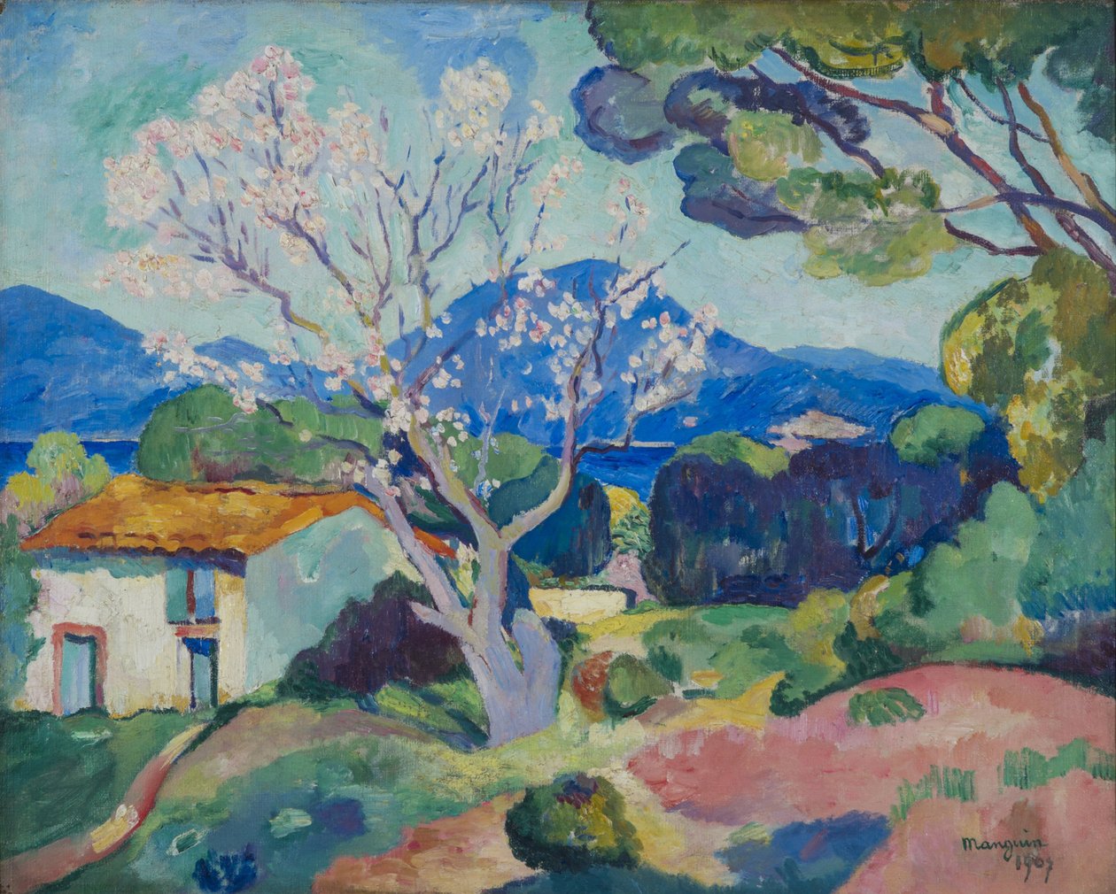 Kvetoucí mandloň, 1907. od Henri Charles Manguin