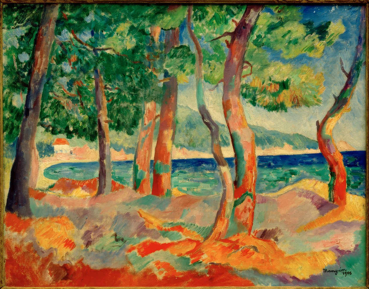 Borový les v Cavalière od Henri Charles Manguin