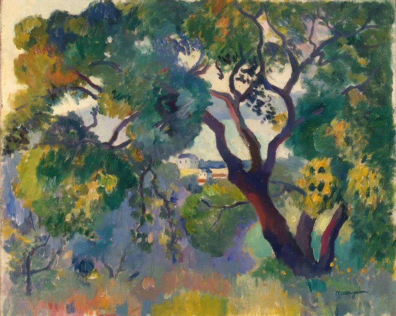 Krajina poblíž St. Tropez od Henri Charles Manguin