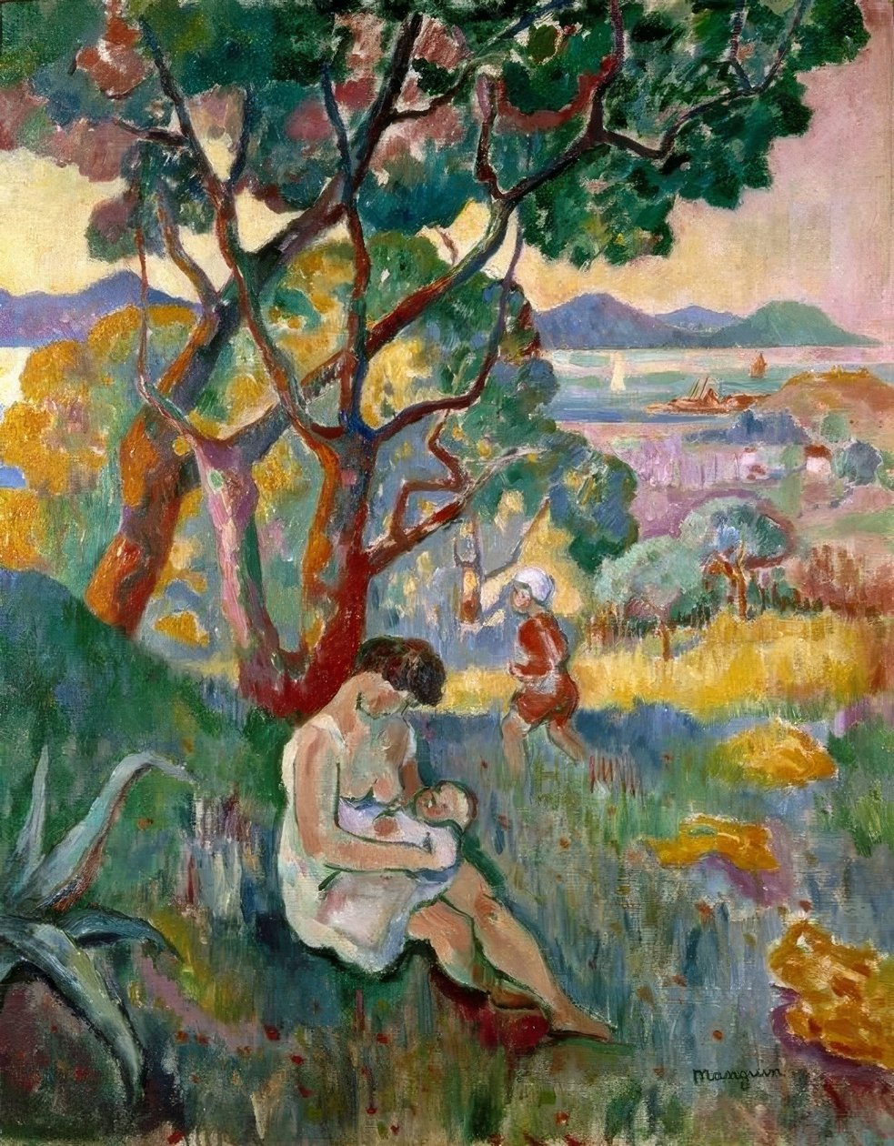 Saint-Tropez, pohled z vily Demière od Henri Charles Manguin