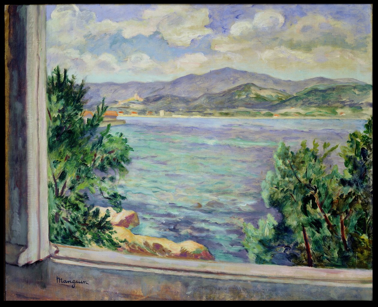 Záliv St. Tropez z Oustalet od Henri Charles Manguin
