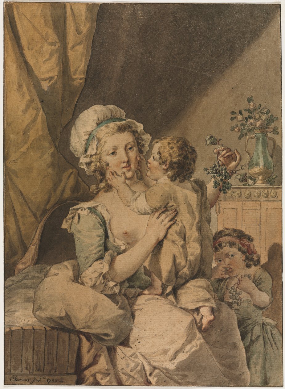 Matka se dvěma dětmi, 1788. od Henri Chevaux