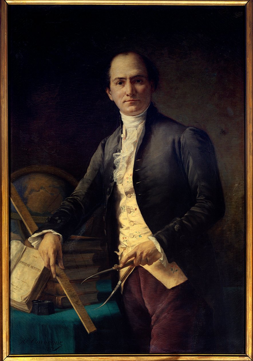 Portrét astronoma Jean Baptiste (Jean-Baptiste) Joseph Delambre (1749-1822) - Malba Henri Coroenne (1822-1909) - Paříž, Musee De l
