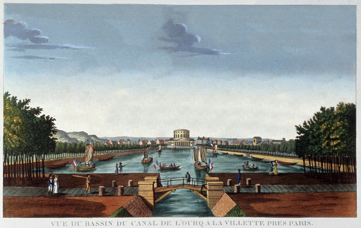 La Villette Basin, Paříž od Henri Courvoisier Voisin