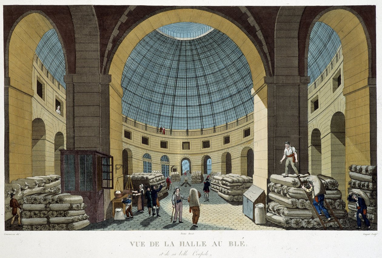 Halle au Blé - v "" Pohledech na Paříž " od Courvoisiera od Henri Courvoisier Voisin