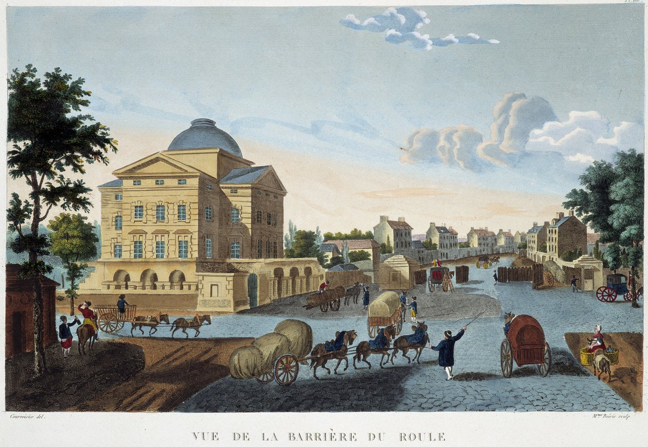 Roule Barrier, ca. 1820 - v „Pohledech na Paříž““ od Courvoisiera od Henri Courvoisier Voisin
