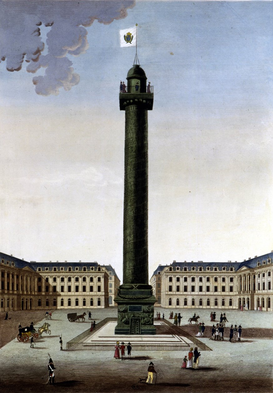 Place Vendôme - v ""Výhledech na Paříž"" od Courvoisier od Henri Courvoisier Voisin