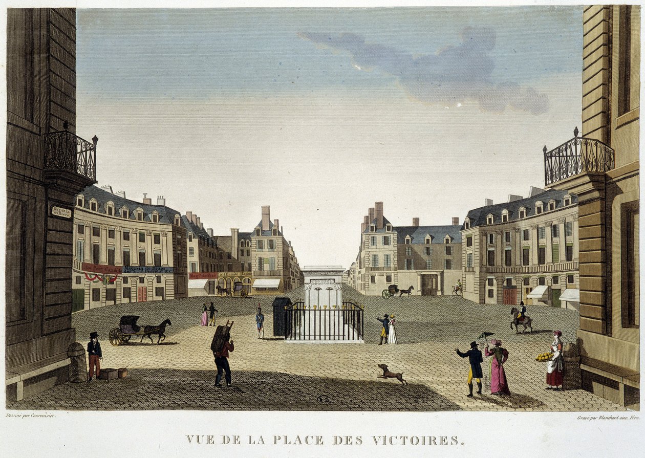 Place des Victoires - Paříž od Courvoisier od Henri Courvoisier Voisin