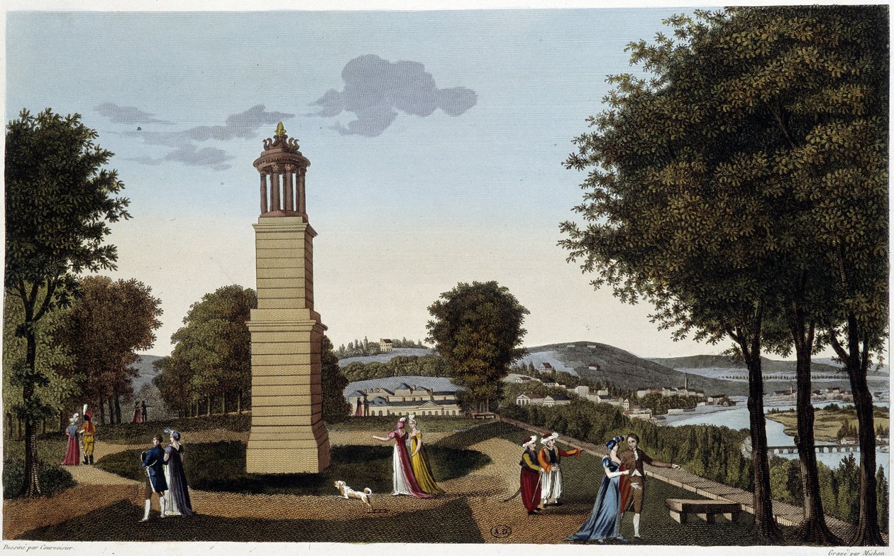 Pohled na St Cloud a jeho okolí - v ""Vues de Paris"" od Courvoisier od Henri Courvoisier Voisin