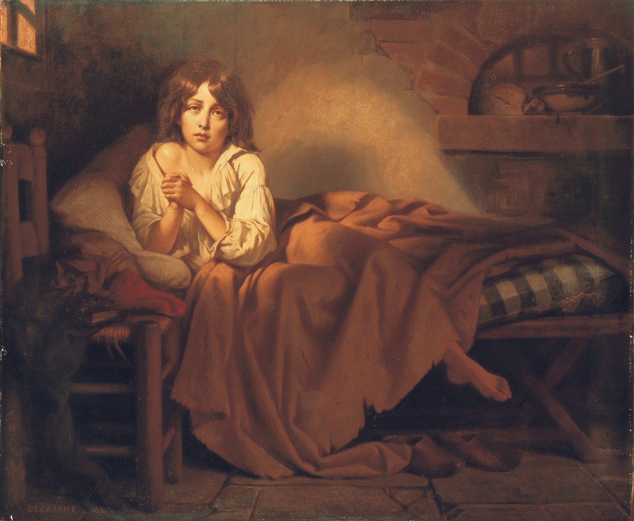 Dauphin Louis XVII ve věznici Temple, 1851 od Henri Decaisne