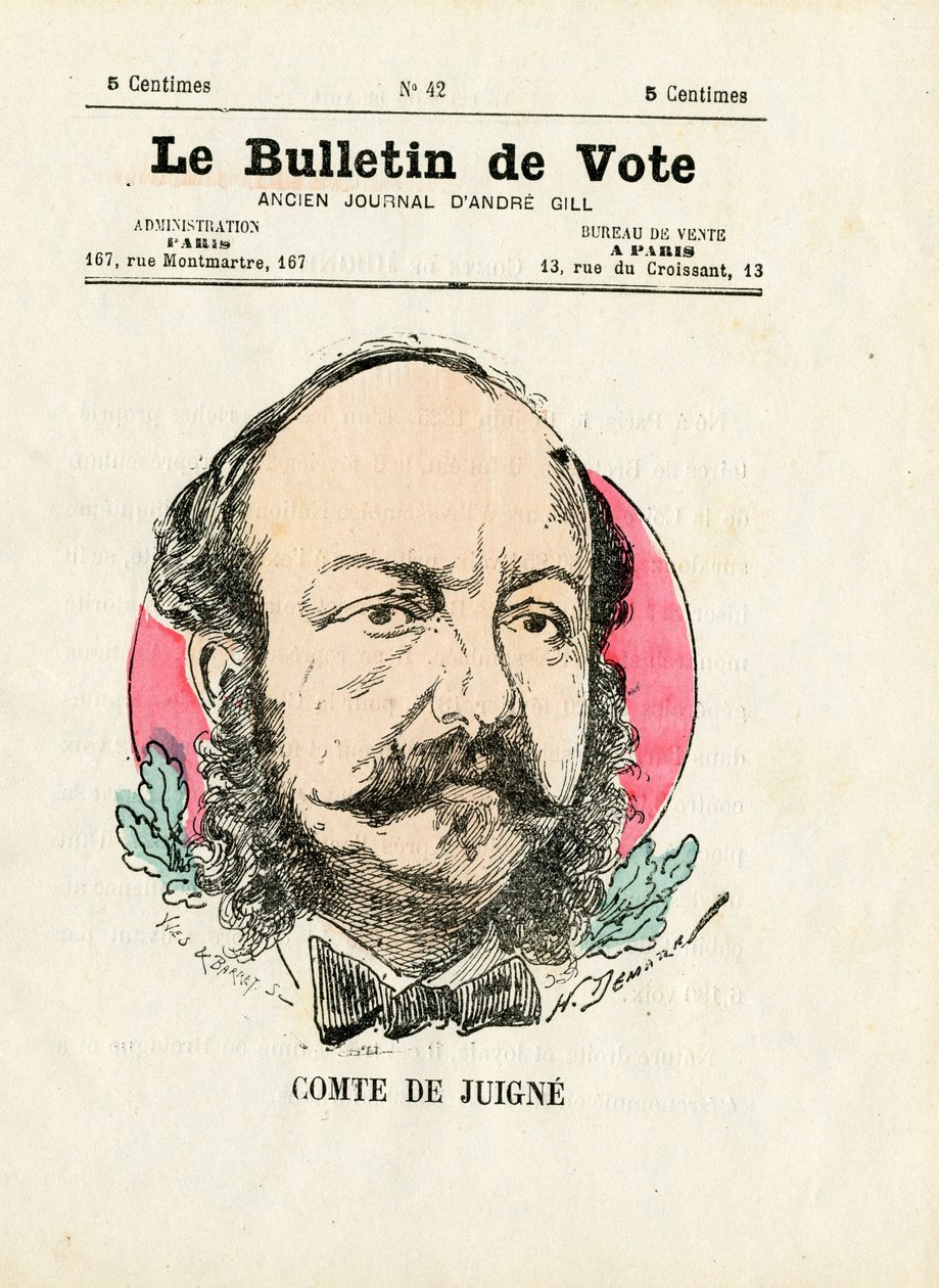Ballot 2. série, Satirický v barvách: De Juigne Comte - ilustrace Henri Demare (1846-1888) od Henri Demare