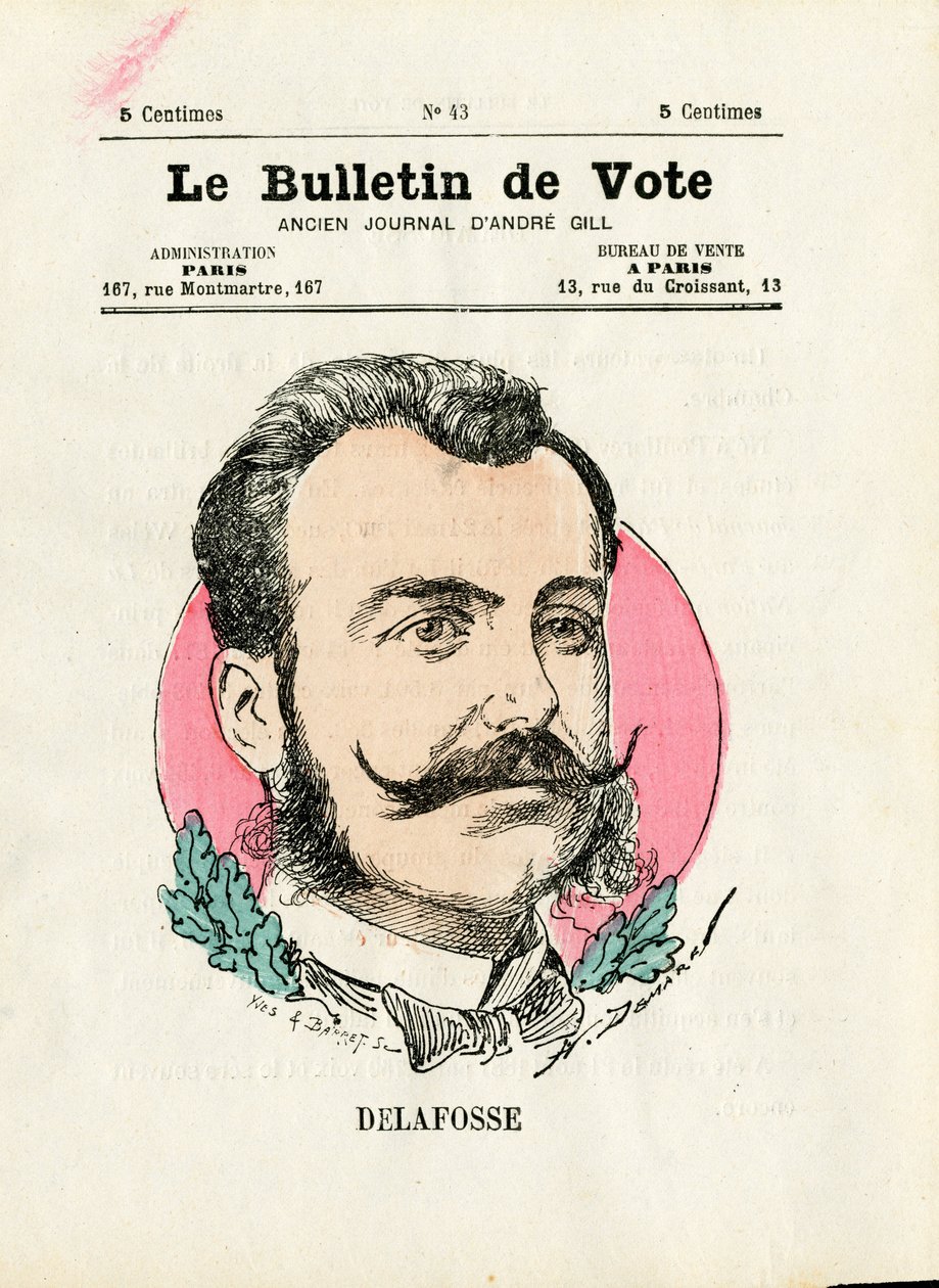 Ballot 2. série, Satirique en Colours: Delafosse - ilustrace Henri Demare (1846-1888) od Henri Demare