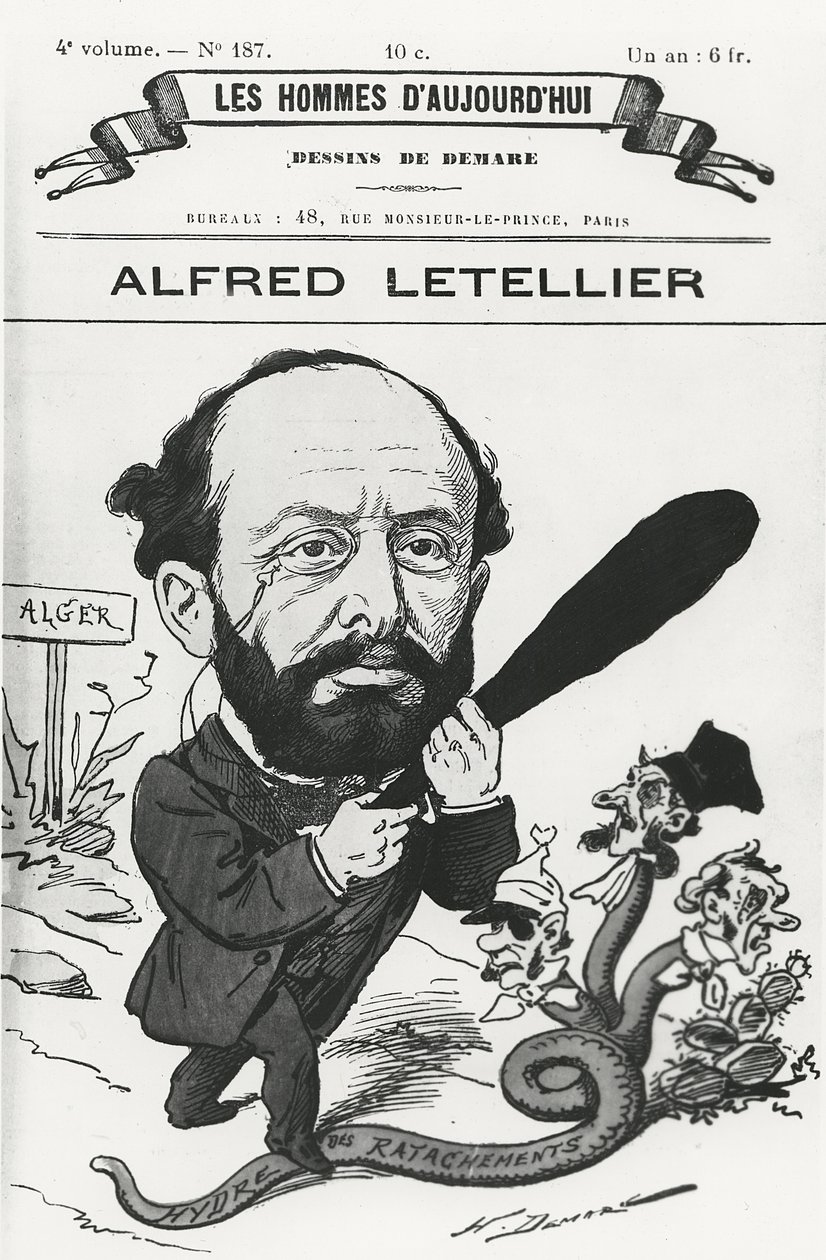 Karikatura Alfreda Letelliera z 
