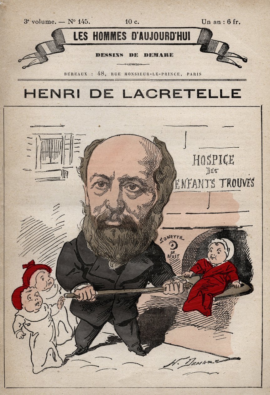Kreslený film Henri de Lacretelle (1815-1899) francouzský politik, spisovatel - z 