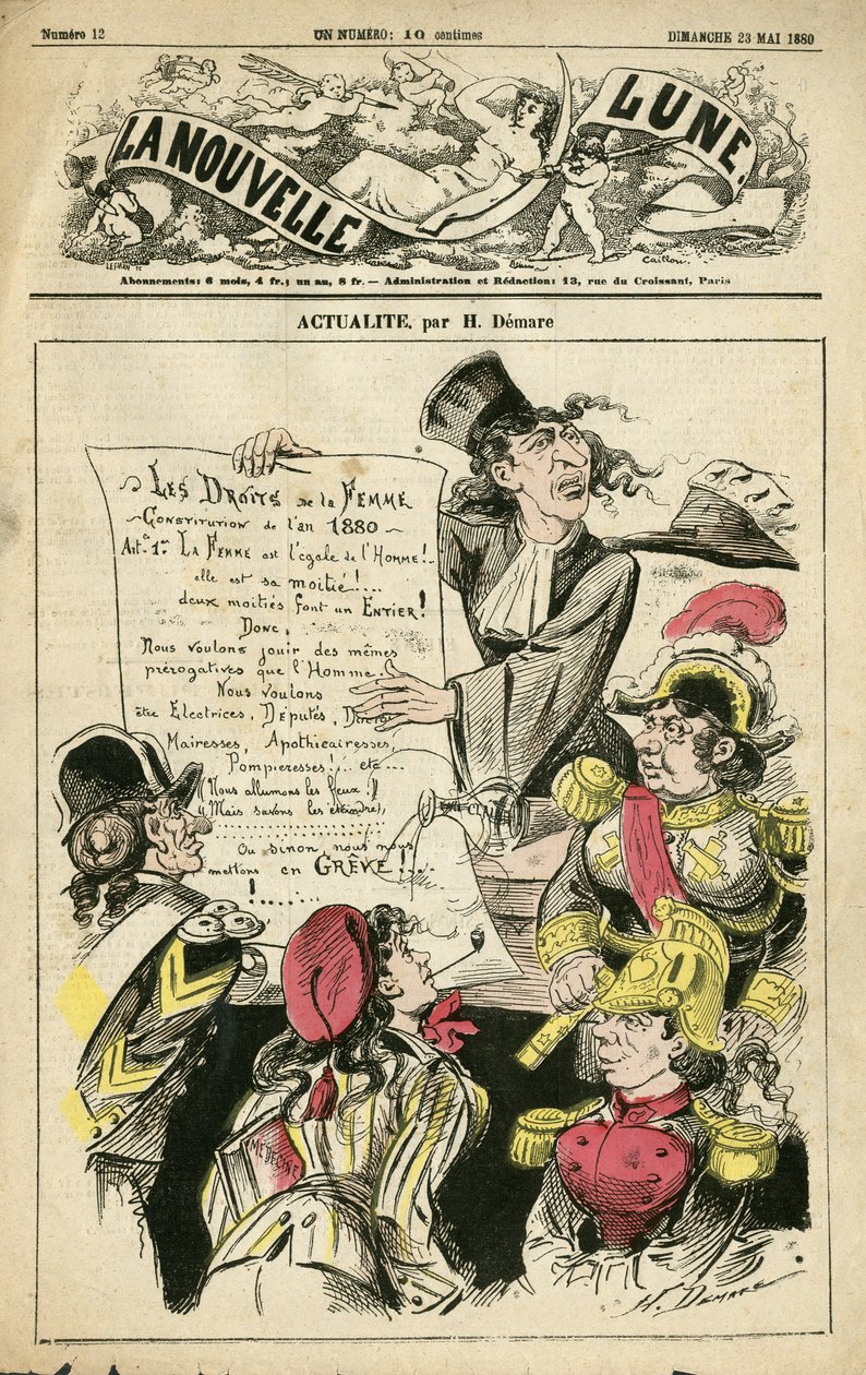 Ilustrace Henri Demare (1846-1888) pro obálku La Nouvelle Lune od Henri Demare
