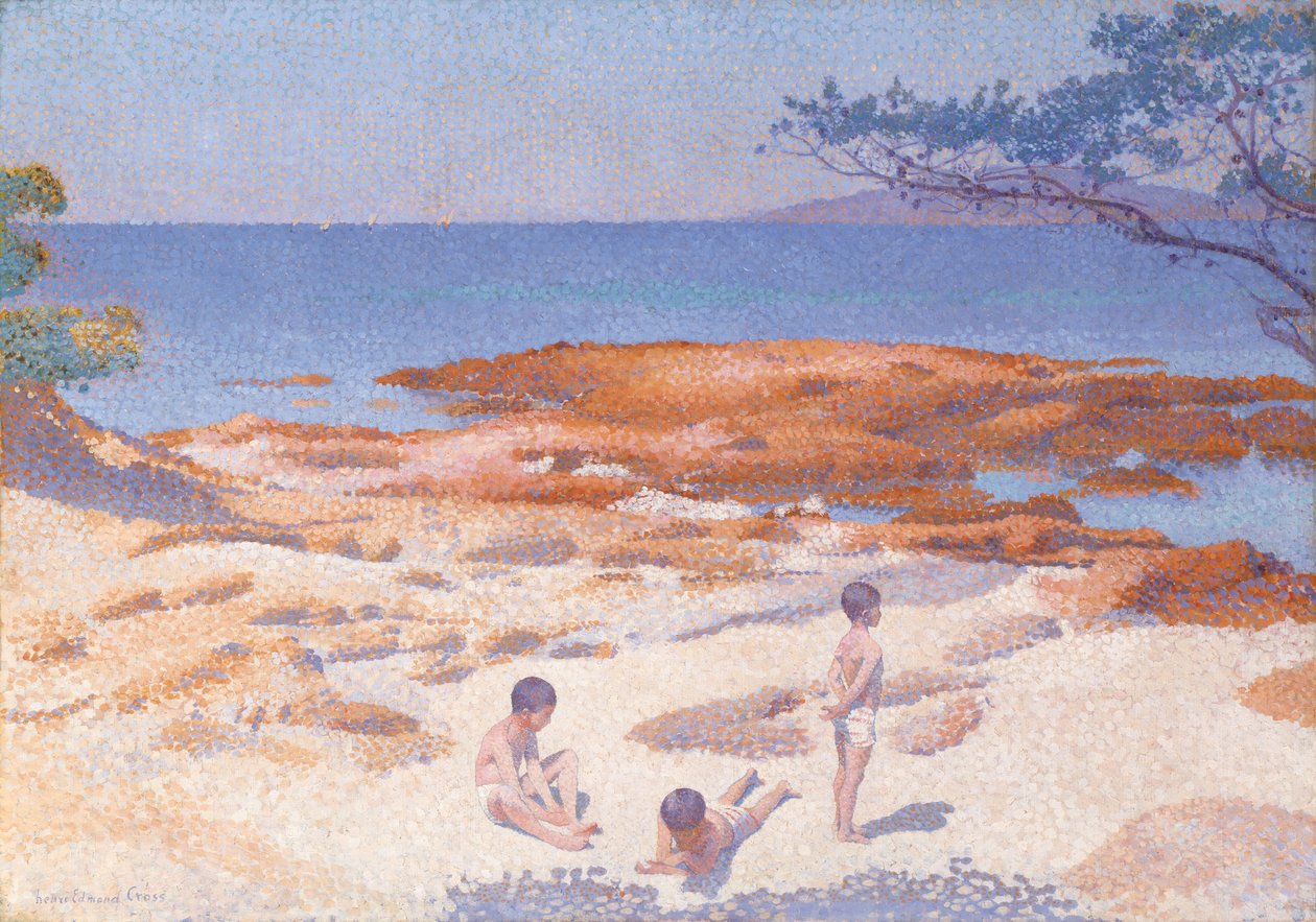 Pláž v Cabassonu (Baigne-Cul) od Henri Edmond Cross