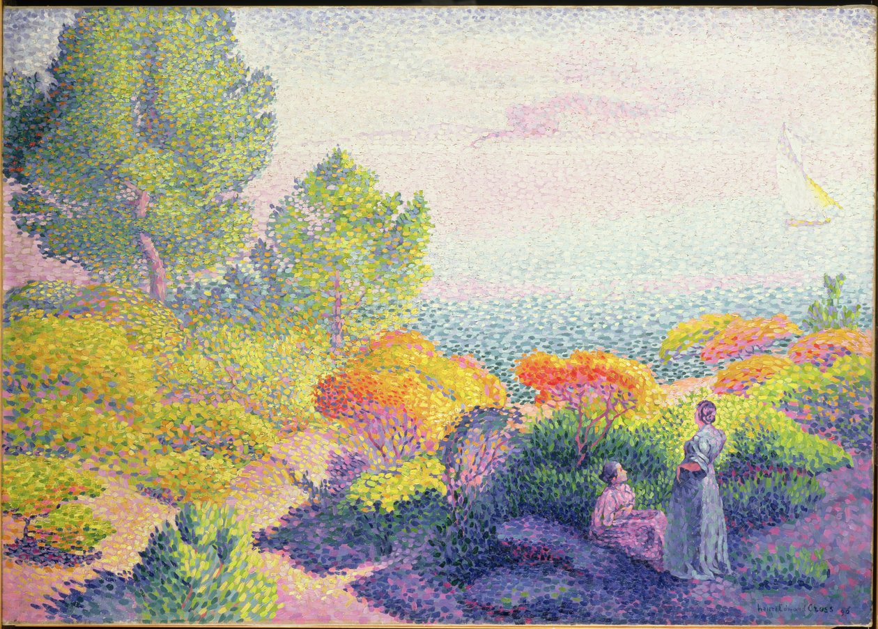 Krajina se dvěma ženami, 1895 od Henri Edmond Cross