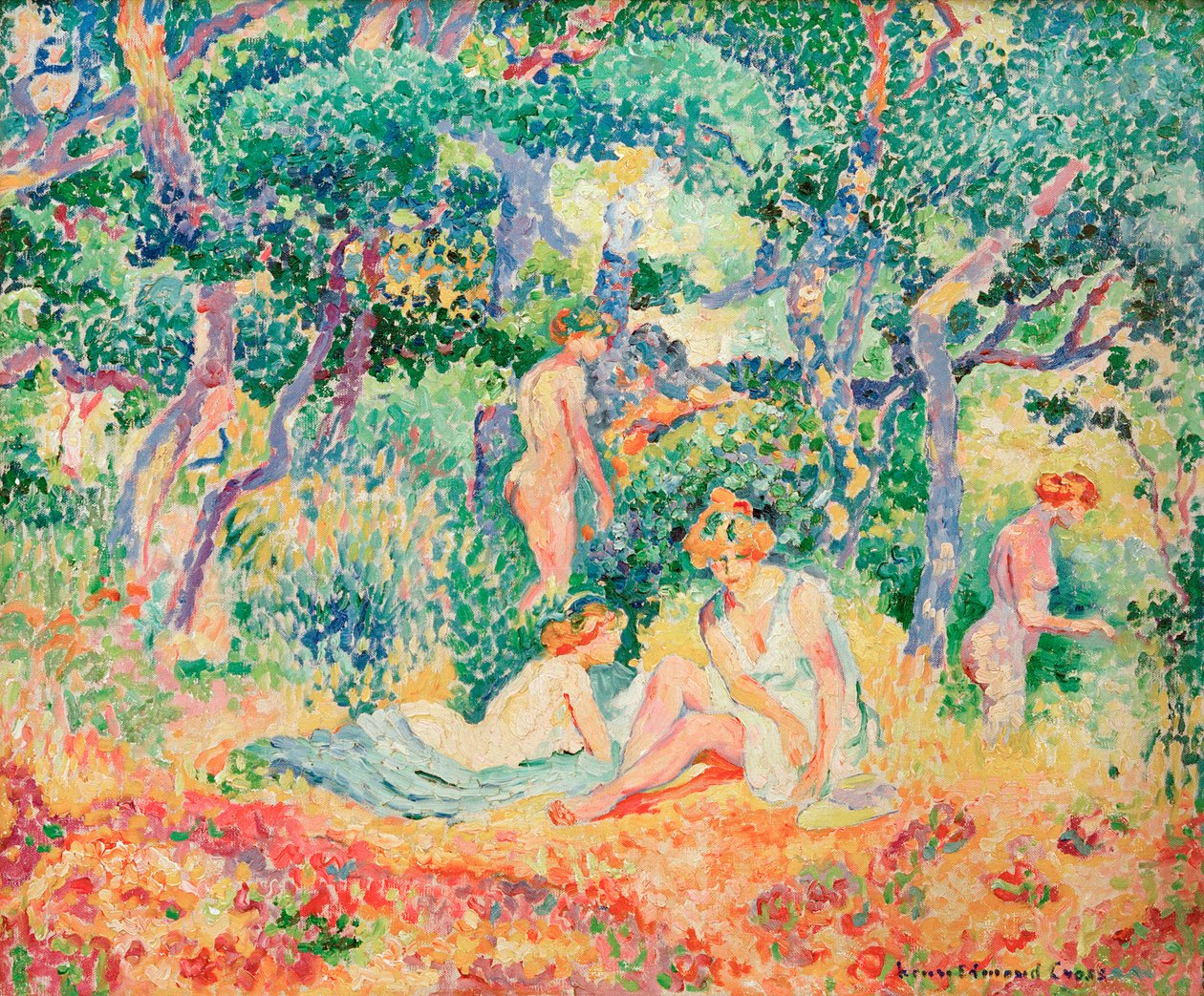 Le Bois nebo Nu sous bois, 1906-1907. od Henri Edmond Cross