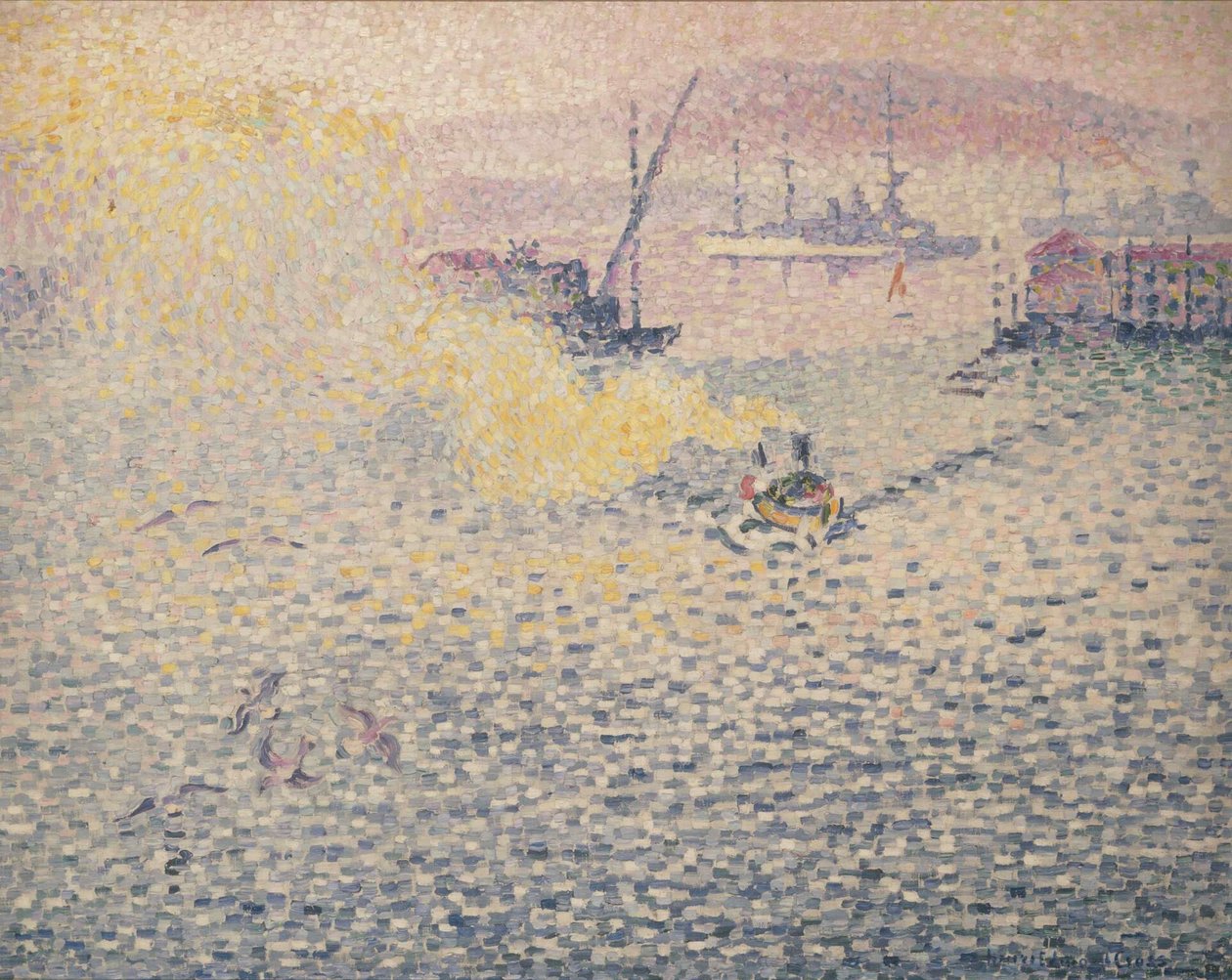 Toulon, zimní ráno Toulon, zimní ráno, 1906-1907. od Henri Edmond Cross