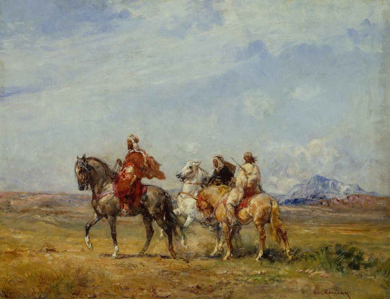 Arabská lovecká párty (olej na plátně) od Henri Emilien Rousseau