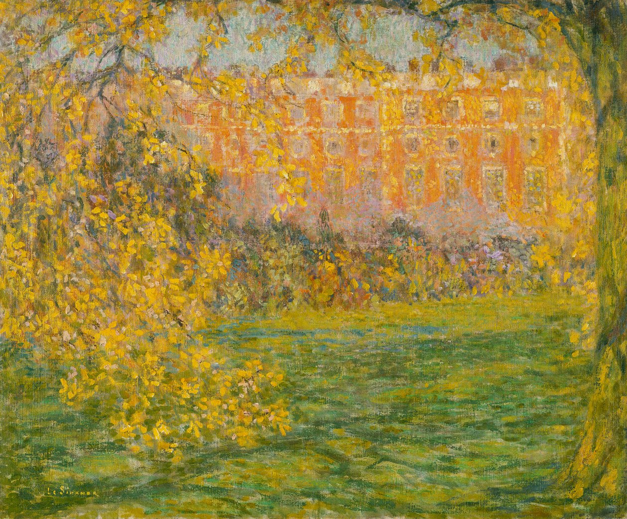 Podzim, Hampton Court; Automne, Hampton Court od Henri Eugene Augustin Le Sidaner