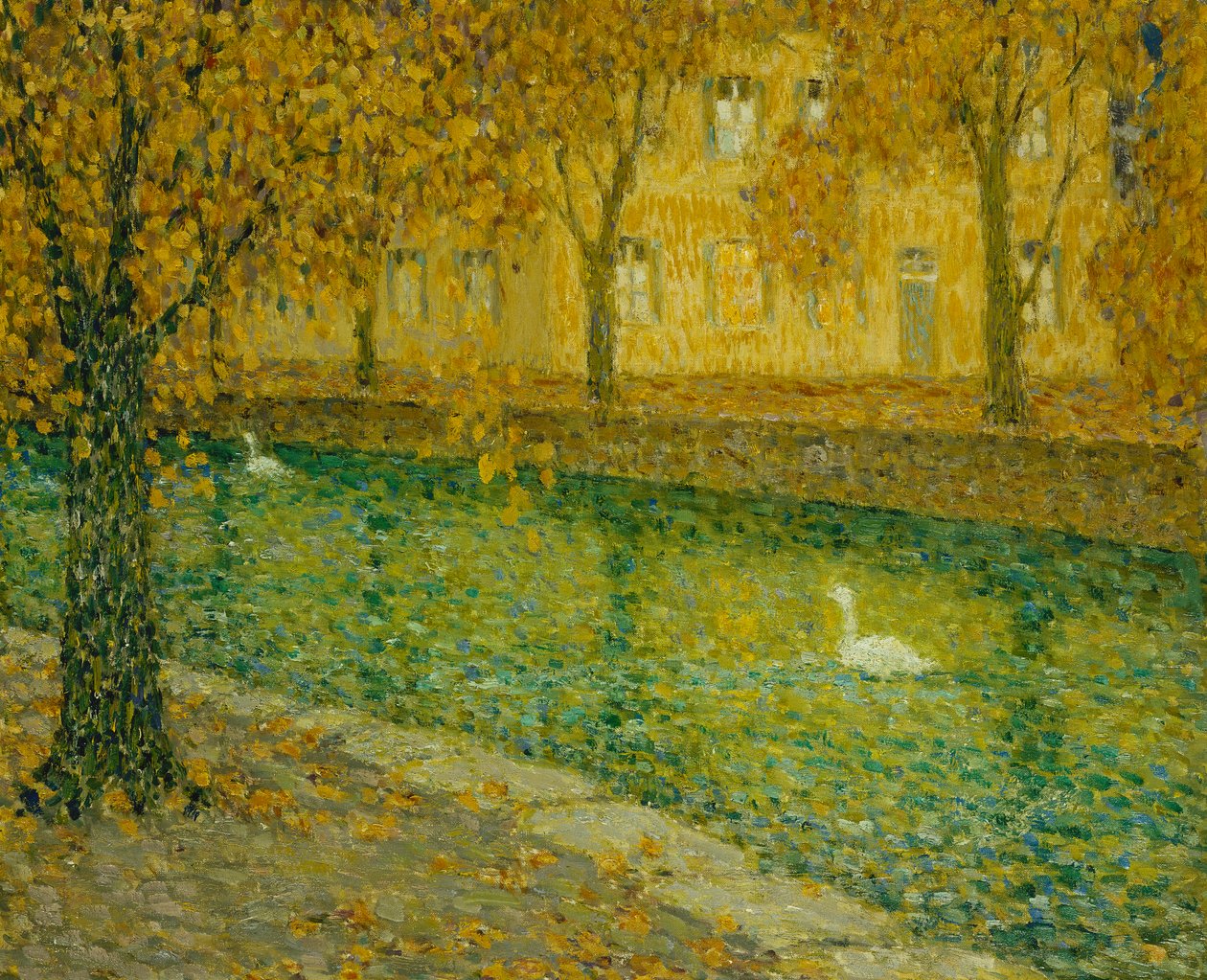 Kanál, Annecy od Henri Eugene Augustin Le Sidaner