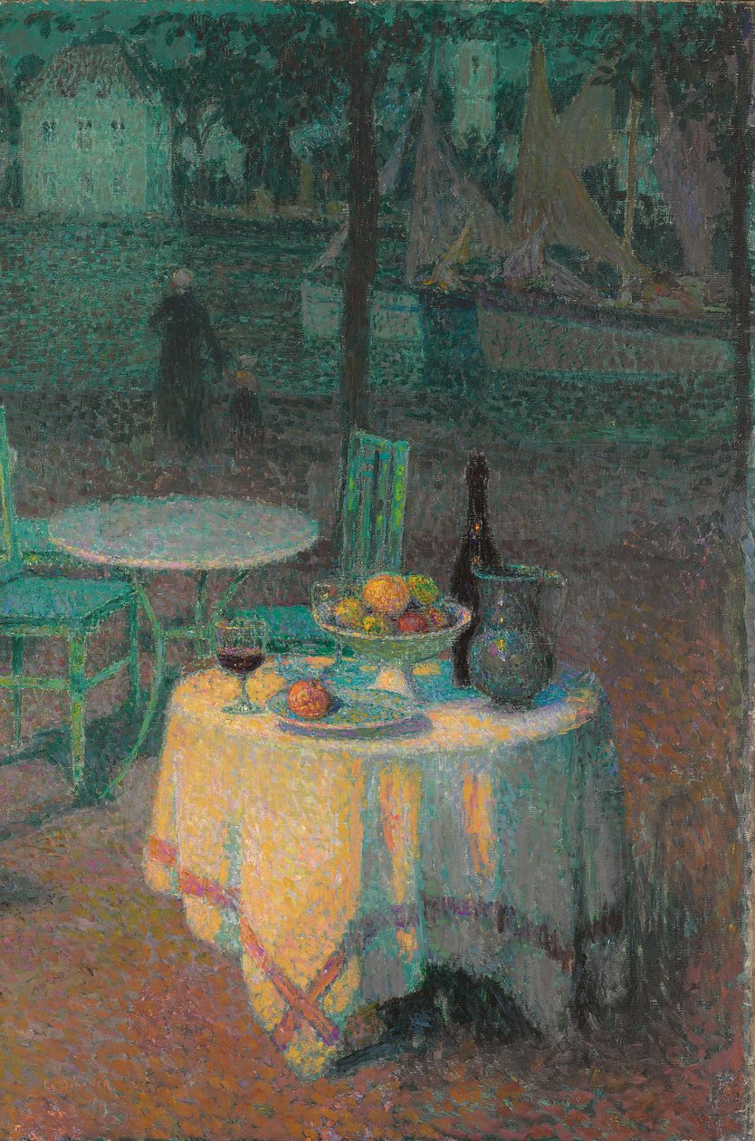 Přístavní kavárna; Kavárna du Port od Henri Eugene Augustin Le Sidaner