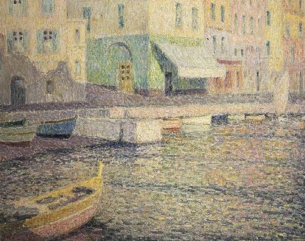 Přístav ve Villefranche Sur Mer od Henri Eugene Augustin Le Sidaner
