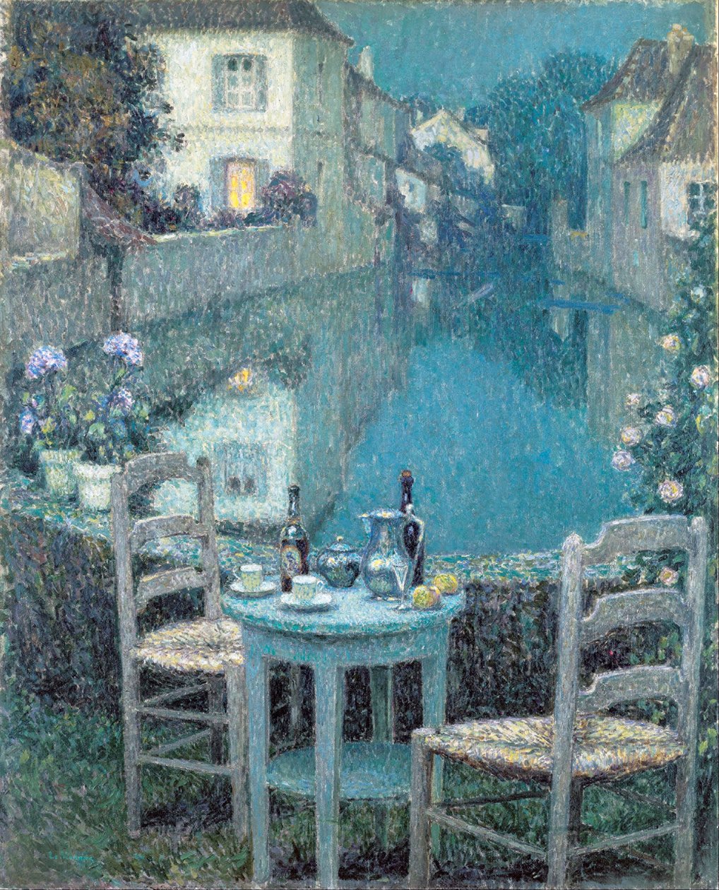 Malý stůl ve večerním soumraku par Le Sidaner, Henri (1862-1939) od Henri Eugene Augustin Le Sidaner