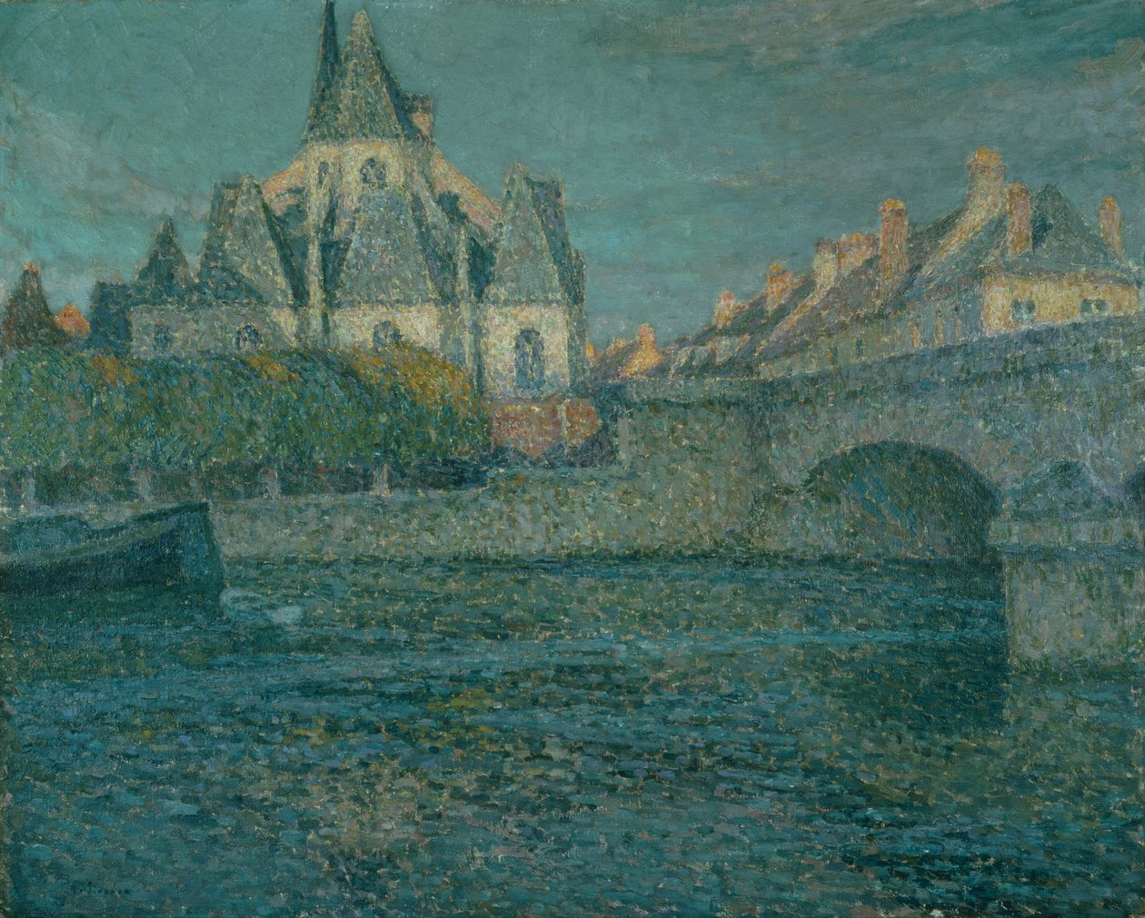 Kostel v Nemours, Francie od Henri Eugene Augustin Le Sidaner