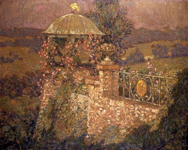 Rohový pavilon, kolem roku 1910 (olej na plátně) od Henri Eugene Augustin Le Sidaner