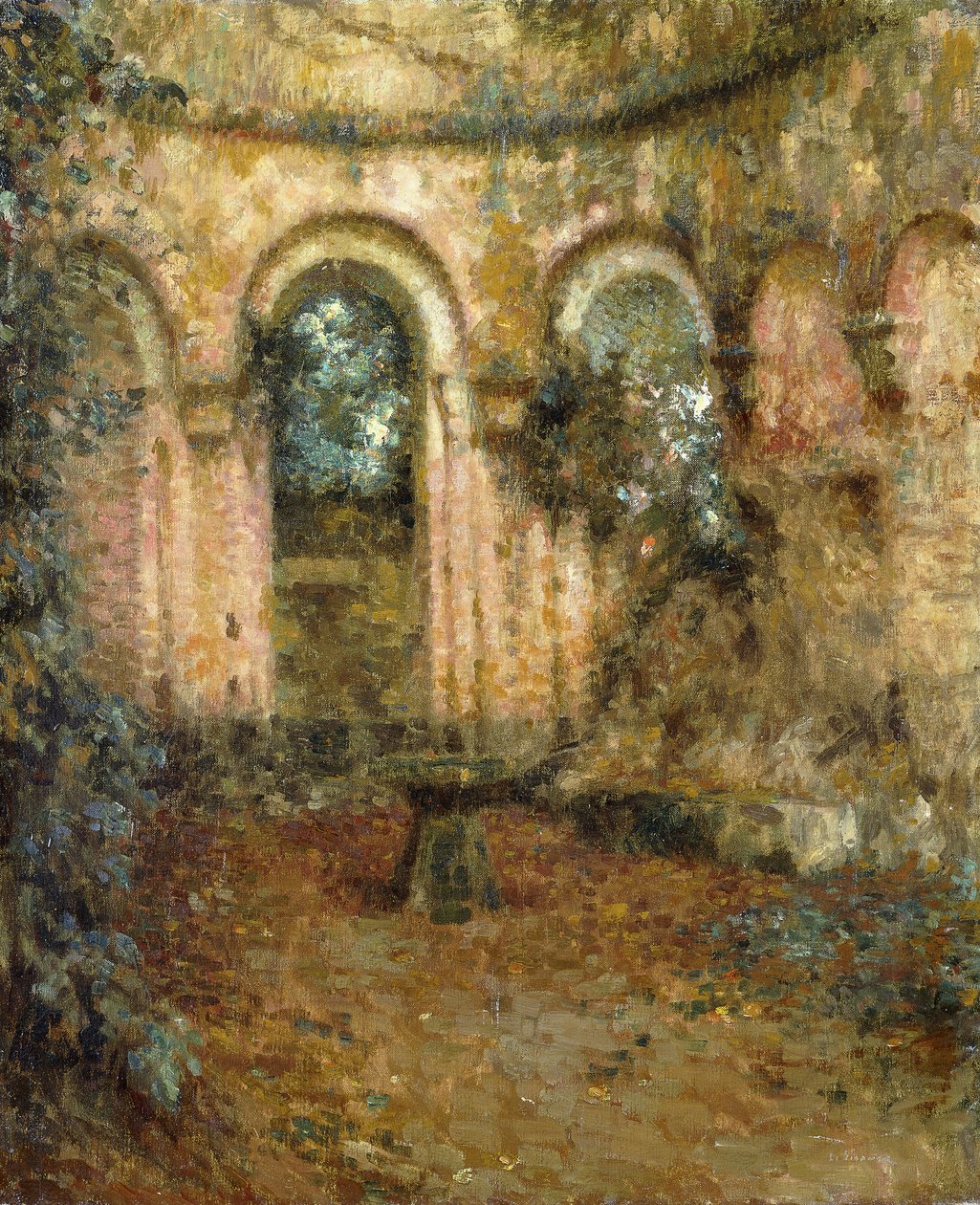 Areál hradu; Le Cour du Chateau od Henri Eugene Augustin Le Sidaner