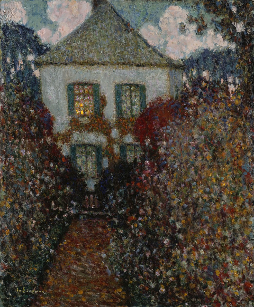 Dům Jean-Jacquese Rousseaua, Chambray (olej na plátně) od Henri Eugene Augustin Le Sidaner