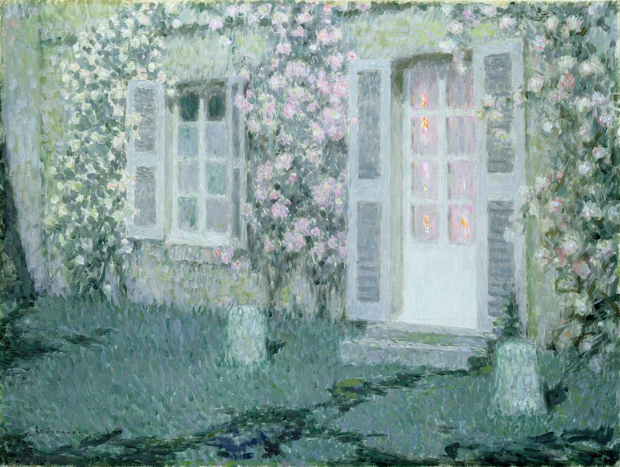 Dům s růžemi, 1936 od Henri Eugene Augustin Le Sidaner