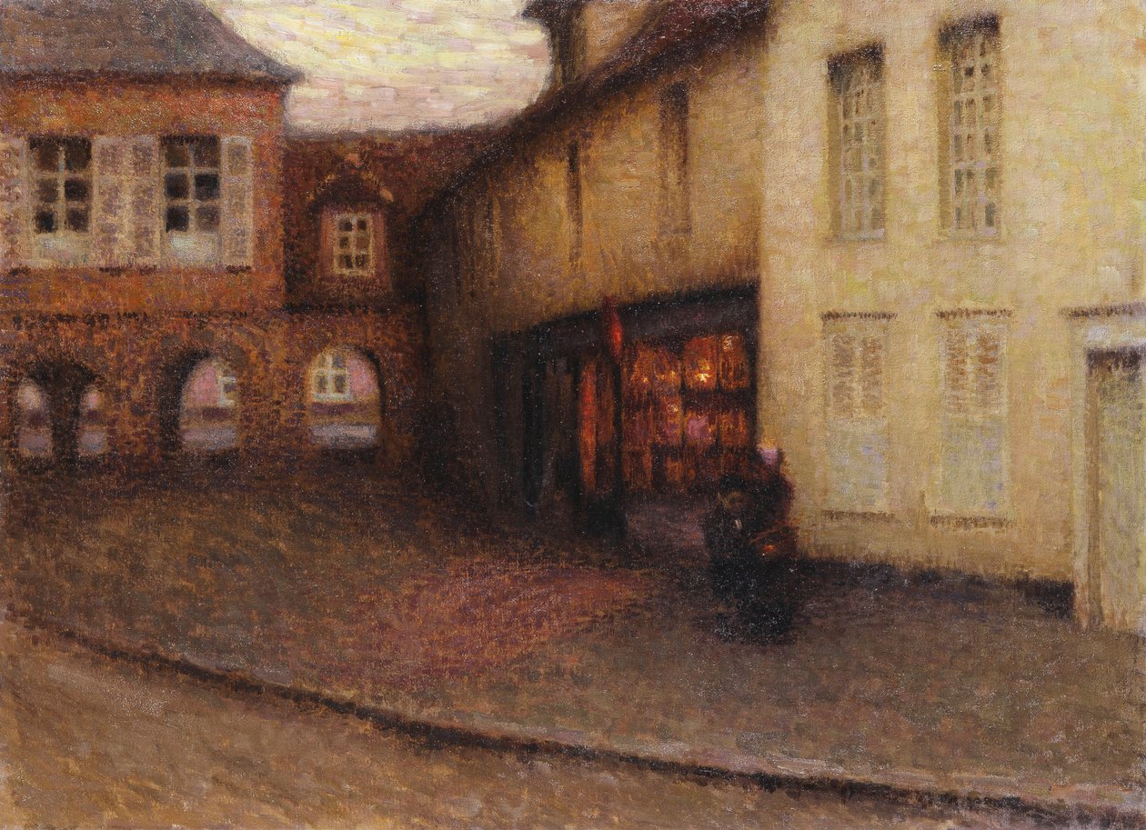 Malý obchod, Gerberoy; La Petit Boutique, Gerberoy, kolem roku 1906 (olej na plátně) od Henri Eugene Augustin Le Sidaner